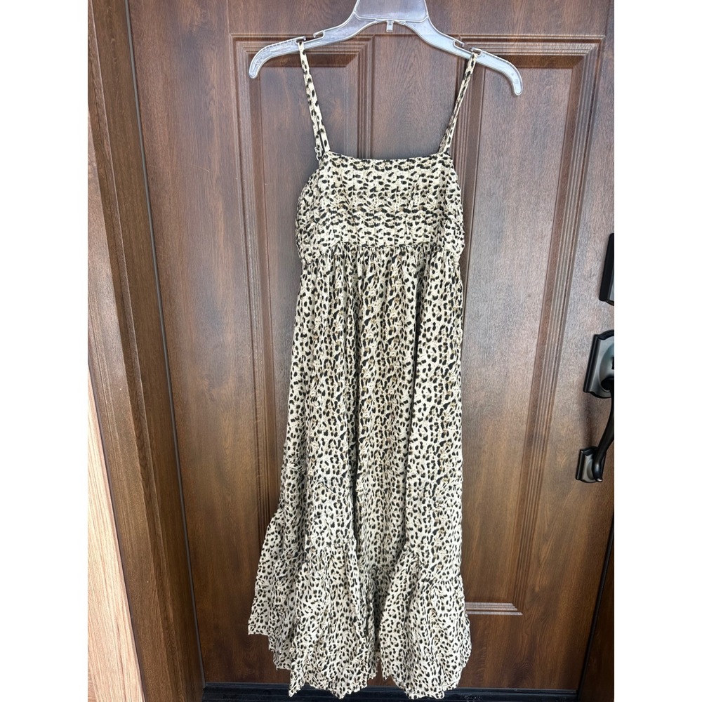 ASOS DESIGN‎ WOMENS MATERNITY DRESS | VISCOSE LEOPARD PRINT TANK DRESS XS (2)